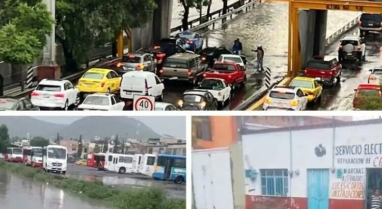 Una tromba inunda la capital del estado de Querétaro