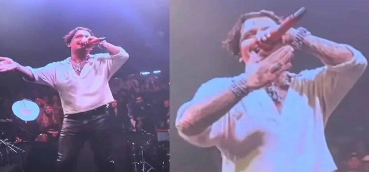 Christian Nodal aparece borracho en concierto de Monterrey