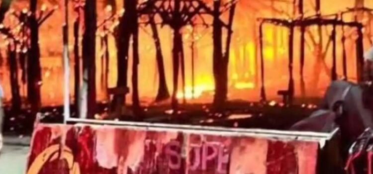 Destruye incendio más de 200 palapas en zona turística de Mahahual